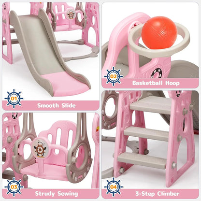 Slide and Swing Set | Indoor/Outdoor Playground | Babyplay 👦